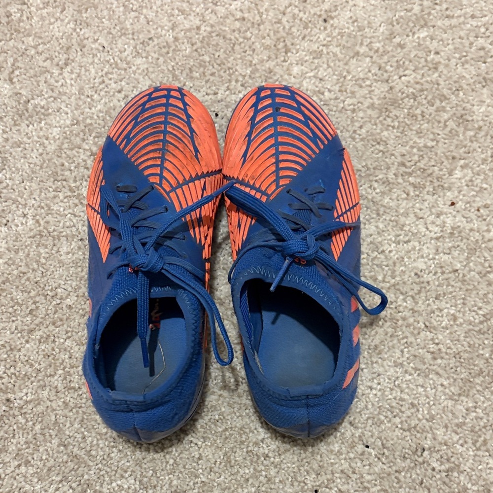 Blue and Pink Adidas Predator Edge Soccer Cleats Unisex Shoes
